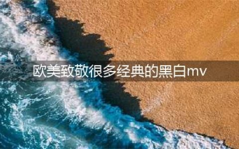 欧美致敬经典的黑白MV推荐，领略驾驶的卓越感受(欧美致敬很多经典的黑白mv)