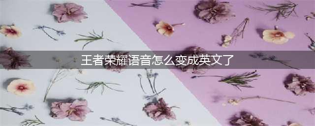 王者荣耀语音怎么变成英文了 语音变成英文的解决办法