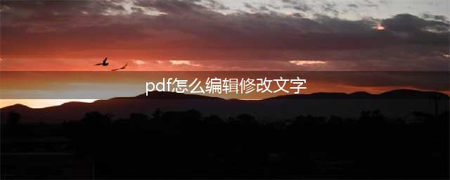 怎么在PDF上进行修改文字(pdf怎么编辑修改文字)