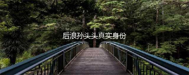 《后浪》孙头头多重身份曝光，生父根本不是任新正，任天真笑开花！(后浪孙头头真实身份)