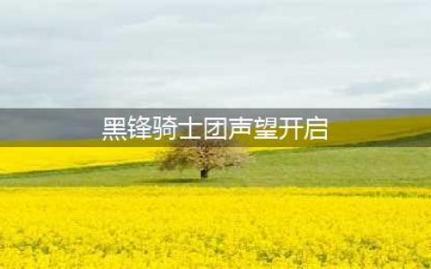 《魔兽世界》黑锋骑士团声望怎么开 黑锋骑士团声望开启攻略(黑锋骑士团声望开启)
