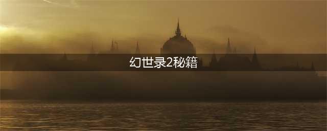 《幻世录2》秘籍新手使用方法 幻世录2秘籍大全(幻世录2秘籍)