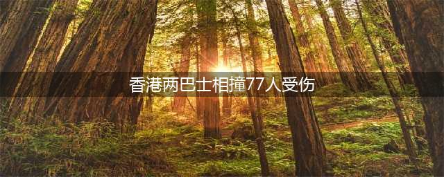 香港新界大榄隧道外两辆巴士相撞，77人受伤(香港两巴士相撞77人受伤)