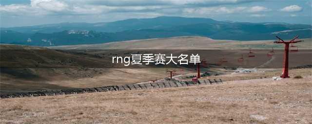 《LOL》2020LPL夏季赛RNG参赛人员名单 RNG战队人员介绍(rng夏季赛大名单)