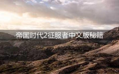 帝国时代2征服者中文版秘籍(帝国时代2征服者中文版秘籍)