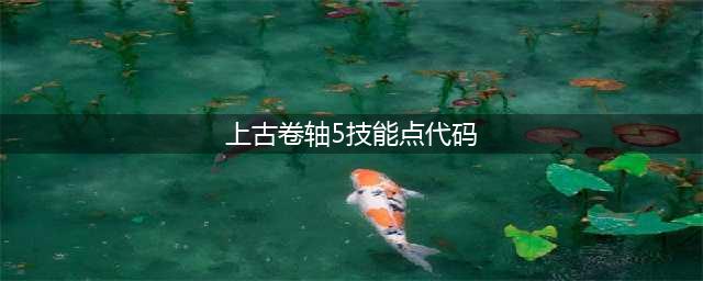 《上古卷轴5》技能点代码 技能点如何加