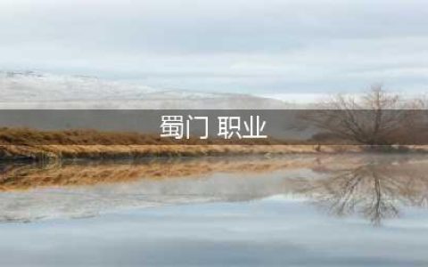 蜀门手游职业选择攻略