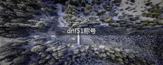 dnf2021五一称号叫什么(dnf51称号)
