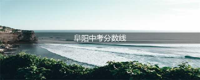 刚刚！阜阳中考录取分数线公布！(阜阳中考分数线)