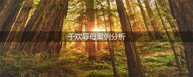 |案列分析|于欢辱母杀人案(于欢辱母案例分析)