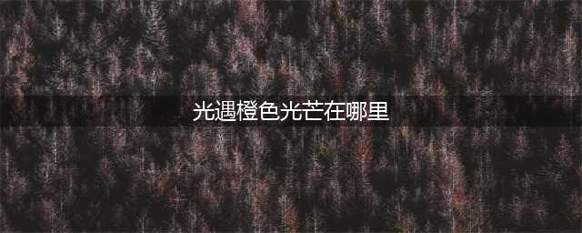光遇橙色光芒在哪个位置 橙色光芒收集位置(光遇橙色光芒在哪里)