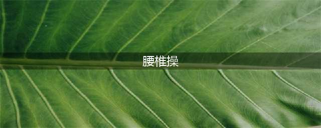 一套腰椎养护操，缓解腰痛，在家就能做(腰椎操)