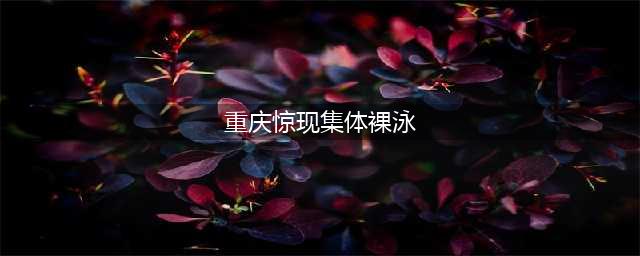 重庆惊现集体裸泳 还让摄影师给拍两张(重庆惊现集体裸泳)