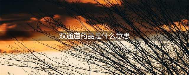 什么是“医保双通道”？(双通道药品是什么意思)