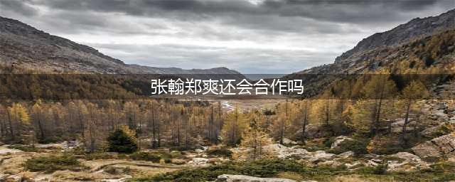 张翰与郑爽再续前缘？过去同行一段路，未来各有前程(张翰郑爽还会合作吗)