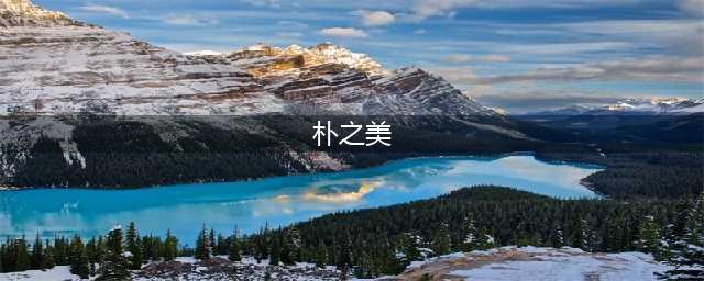 朴 素 之 美(朴之美)