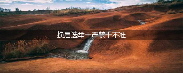 严肃换届纪律！牢记“十严禁”“十不准”(换届选举十严禁十不准)