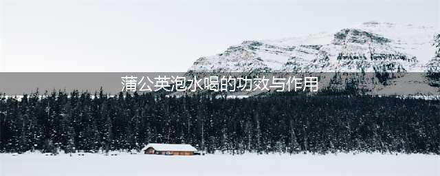 蒲公英泡水喝有哪些好处？(蒲公英泡水喝的功效与作用)