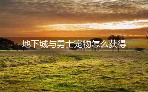 地下城与勇士手游宠物怎么得 免费获取宠物攻略分享