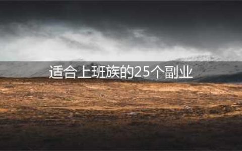 非常适合上班族做的25个副业项目(适合上班族的25个副业)
