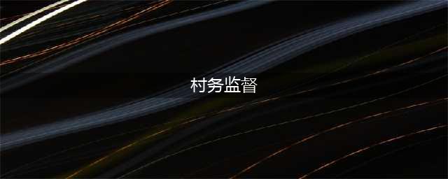 【阳光村务】做能监督、敢监督、真监督的村务监督人(村务监督)