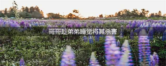 哥哥趁弟弟睡觉将其杀害 爸爸起床看到眼前一幕崩溃！(哥哥趁弟弟睡觉将其杀害)