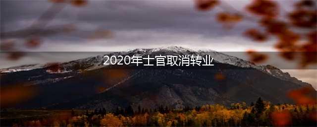 2020年取消士官转业安置？(2020年士官取消转业)