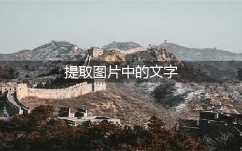 这几个提取图片中的文字方法，总有一个你用得上！(提取图片中的文字)