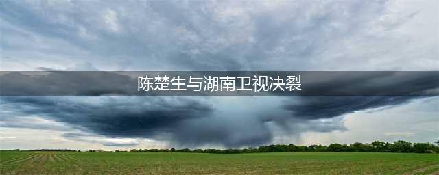 陈楚生：害湖南卫视颜面尽失，遭索赔227亿违约金，如今为何低头(陈楚生与湖南卫视决裂)