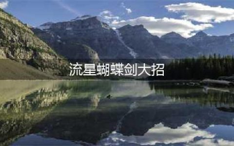 流星蝴蝶剑大招怎么按 大招释放方法