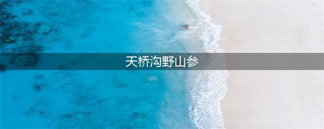 一段来自天桥沟野山参的肺腑之言(天桥沟野山参)