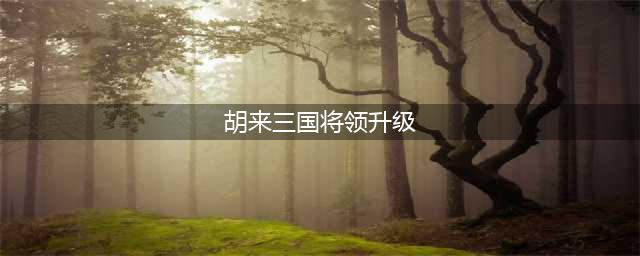 胡莱三国2将领怎样快速升星 升星技巧介绍(胡来三国将领升级)