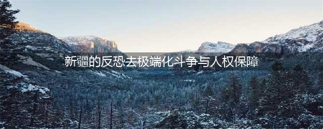 《新疆的反恐、去极端化斗争与人权保障》白皮书（全文）(新疆的反恐去极端化斗争与人权保障)