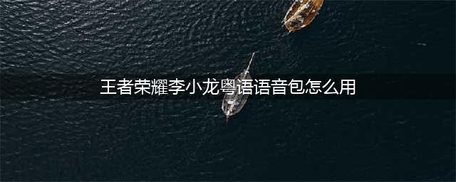 《王者荣耀》李小龙粤语语音包怎么使用 李小龙粤语语音包设置教程(王者荣耀李小龙粤语语音包怎么用)