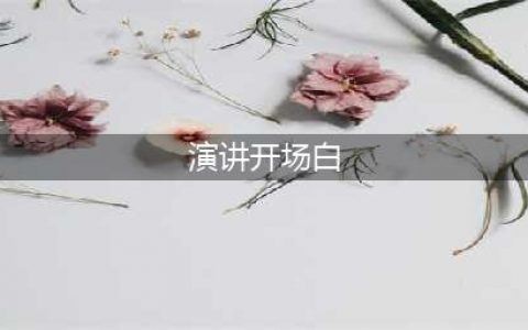 14种最精彩的演讲开场白，让你快速征服听众(演讲开场白)