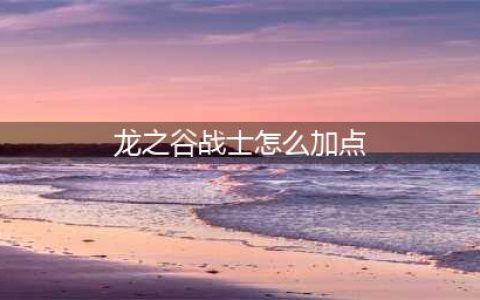 《龙之谷》战士2022技能加点详情(龙之谷战士怎么加点)