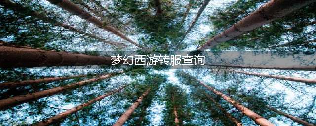 《梦幻西游》怎么查转区 2021转区查询入口位置(梦幻西游转服查询)