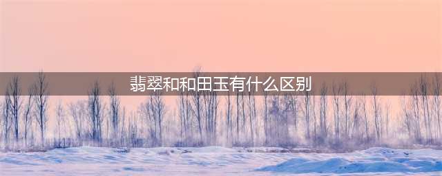 翡翠与和田玉有什么区别，到底哪个更好？(翡翠和和田玉有什么区别)