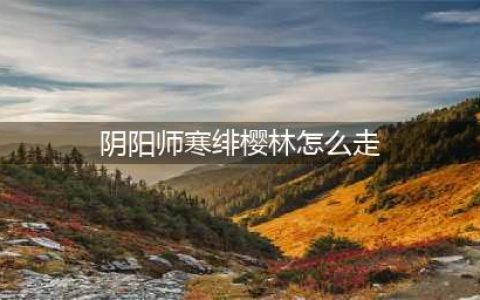阴阳师寒绯樱林如何走 寒绯樱林路线攻略