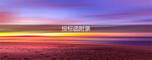 什么是投标函附录？包括哪些内容？(投标函附录)