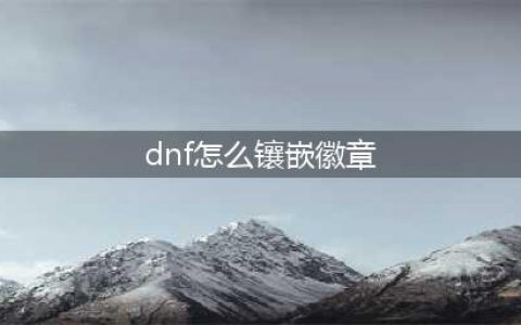 dnf如何镶嵌徽章-徽章镶嵌方法(dnf怎么镶嵌徽章)