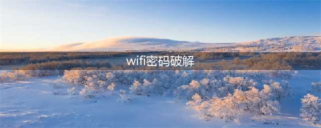 WIFI密码如何破解 教你百分之百成功蹭网(wifi密码破解)