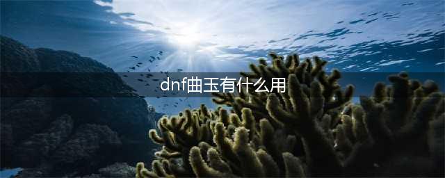 dnf华丽的曲玉有什么作用 华丽的曲玉介绍(dnf曲玉有什么用)