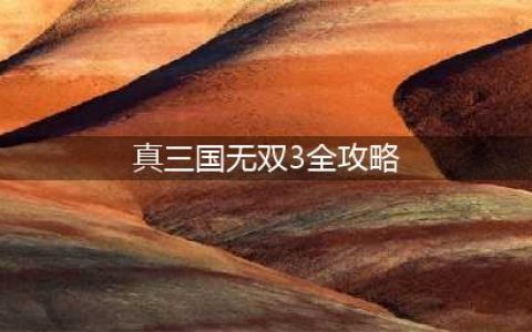 《真三国无双3》武器获取攻略大全及事件解析汇总(真三国无双3全攻略)