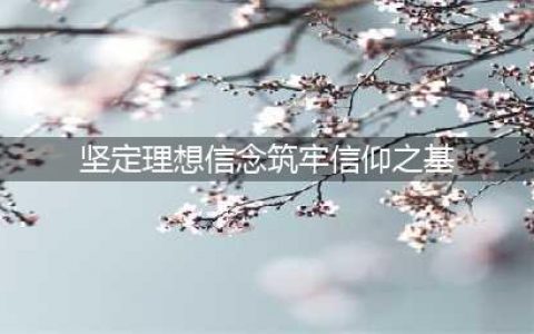 青年干部要坚定理想信念 筑牢信仰之基(坚定理想信念筑牢信仰之基)