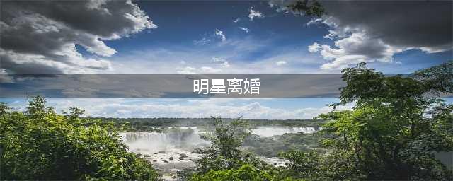娱乐圈明星离婚一览表(明星离婚)