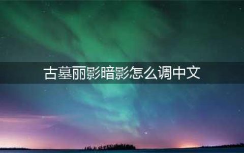 古墓丽影暗影怎么调中文 设置中文教程