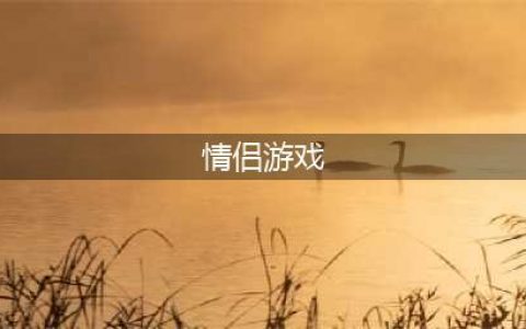 情侣一起玩的游戏排行榜前十名2021 推荐情侣一起玩的游戏(情侣游戏)