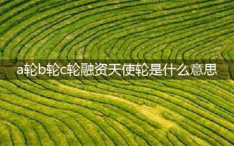 天使轮、A、B、C轮、IPO融资分别是什么意思？(a轮b轮c轮融资天使轮是什么意思)
