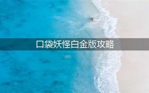 口袋妖怪白金全攻略